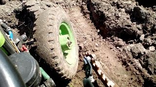 Экстрим на минитракторе   Разработка целины . Extreme on the minitractor