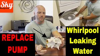 Easy Pump Replacement.  Whirlpool Thin Twin Stackable Washing Machine