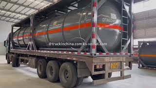 T14 Lined LLDPE ISO Tank Container for HF UN1790 HCL UN1789 Acid