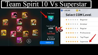 Team Spirit "10" Vs Superstar difficult Match / Pes 2020 Is Skripted..? #pes2020#teamspirit