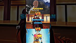 Saitama Vs Superman Vs Goku #viral #saitama #superman #goku #shorts