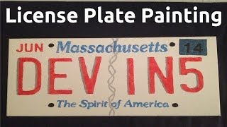 How To: License Plate Painting (Art Project)