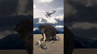 Clash of Titans Emperor Scorpion Takes on Woolly Mammoth