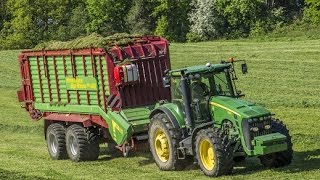 Senáže 2015 II Kirovec K701 John Deere 8330 John Deere 6810