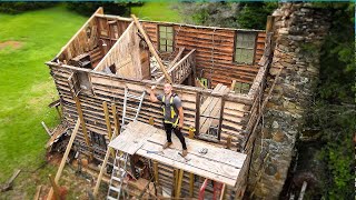 What Lies Beyond the Roof of Abandoned Lincoln Log Cabin ? Next Step Revealed