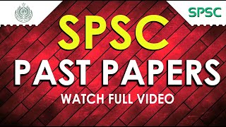 Sample Papers for SPSC Preparation - TechPers