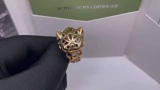 Custom Made Cartier Panthere Ring 18K Real Gold For Men And Women