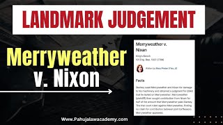 Merry weather v. Nixon | Supreme Court Judgement #pla #education #judiciary #exam