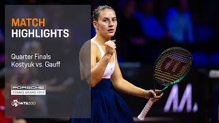 Porsche Tennis Grand Prix | 04/19/2024 | Match Highlights | Kostyuk vs. Gauff