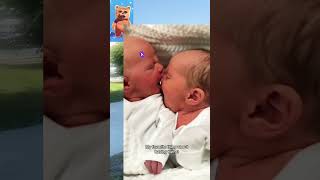 Mystical bond of beautiful twins baby #shortsfeed #baby #viral #goviral #foryou #cutebaby