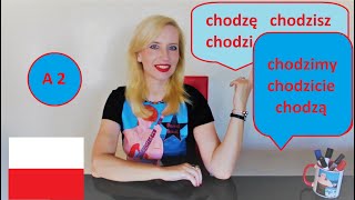 LEARN POLISH (A2): CHODZIĆ (TO GO) - CONJUGATION IN PRESENT TENSE/ ENGLISH SUBTITLES