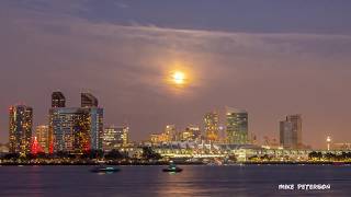 Super Moon over San Diego Convention Center January 1, 2018