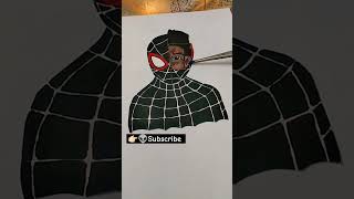 Spider Man Verse 3 Transformation Miles Morales Art 👽 #art #spiderman #shortvideo #satisfying