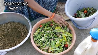 compost making at home | कम्पोस्ट खाद कैसे तैयार करें | composting-Part 1