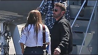 Ben Affleck & Jennifer Lopez Spotted Boarding A Private Jet With Kids Ahead Of His 50th Birthday