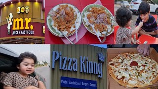 karachi mai hoi barish | bachon ne kia enjoy | Pizza Kinng review | suleman hoa gaib 😪 #rain