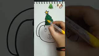 🎄 + 🐶 #viral #youtubeshorts #shortvideo #christmas #dog #shortsvideo #shorts #chikuartdrawing