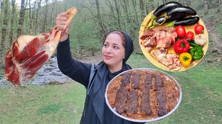 Rural Ali Nazik Kebab (Turkish Kebab)|turkish food|Rural life and rural food |ALİ NAZİK KEBAB RECİPE