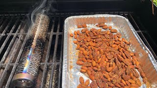 How To Make Hickory Smoked Roasted Grilled Almonds and Pecans with EZ Smoker Tube Recipe