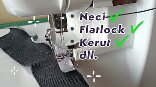 6 Jahitan Dekoratif di Mesin Obras ⭐ - Tutorial Neci, Flatlock, Kerut, dll Mudah Untuk Pemula