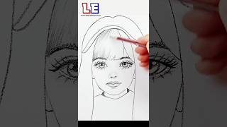 Beautiful Sketch of girl 😍.....#shorts #drawing #ytshorts #trending #art #satisfying #foryou #fyp