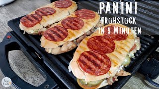 Panini Tomaten und Käse I Gegrilltes Sandwich I Schnelle Vorspeise Frühstück in 5 Minuten