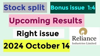 14/10/2024 Tomorrow Events calendar/quarterly results /stock split/Bonus issue/Loyalbillionaire