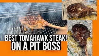 How To Grill The Best Tomahawk Steak On a Pit Boss Grill - Must OR Bust