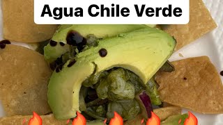 Como Hacer Agua chile verde de camaron