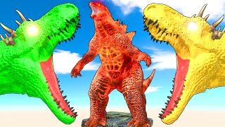 Spiderman T-Rex Evolution Attacked by Dinosaur T rex vs Team Spiderman T-Rex Dinosaur Fighting ARBS