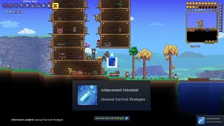 Getting the Second Rarest Achievement in Terraria - How to Unlock: Unusual Survival Strategies