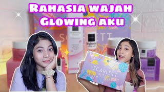 Review Cream wajah & Facial wash Scarlett || Wajah beneran glowing😱