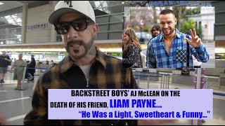 AJ McLean Speaks on his friendship with One Direction's Liam Payne after his death.  EXCLUSIVE!