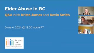 Elder Abuse in BC (Recorded Webinar)