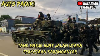 Auto Panik! Pertempuran Kota Tank dan Pasukan Masuk Ruas Jalan Utama Perkotaan Karanganyar