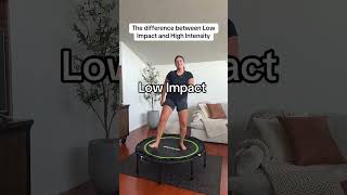 Here is the difference between low impact and high intensity ⭐️💗 #rebounding