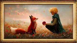 Frame TV Art: The Little Prince and the Fox in 4K | Reflective Oil Painting for Samsung UHD