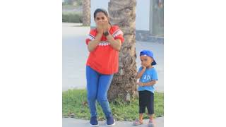 Mom & son on action #marryme  me #shorts #oman #muscat #park #beautiful #love