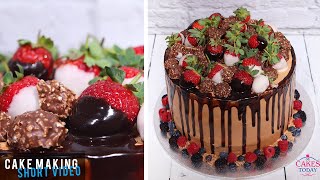 Chocolate Dipped Strawberry Cake