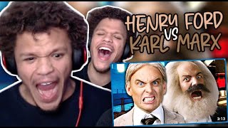 ERB'S BACK WITH SOME SUBTLE HEAT!?? HENRY FORD VS KARL MARX EPIC RAP BATTLES OF HISTORY REACTION!!!