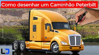 COMO DESENHAR UM CAMINHÃO AMERICANO PETERBILT (Aula passo a passo)