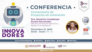 INAUGURACIÓN | 🎤 CONFERENCIA Convocatoria de Proyectos de Innovación