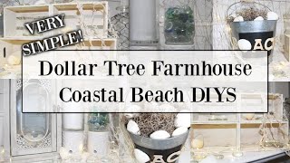 DOLLAR TREE DIY FARMHOUSE COASTAL BEACH DECOR | SIMPLE DIY CRAFTS!