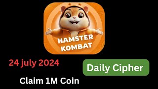 24 july Daily Cipher Hamster Kombat