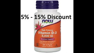 Discount - Now Foods, Vitamin D-3, High Potency, 5,000 IU, 120 Softgels Review