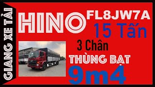 Xe Hino 3 Chân Thùng Dài 9m4 - Xe Hino 15 tấn 2022 -Hino Fl8JW7A - Giang Xe Tải