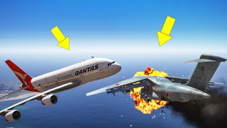 A380 Engine Fire Emergency Landing | Passenger plane Landing On Water