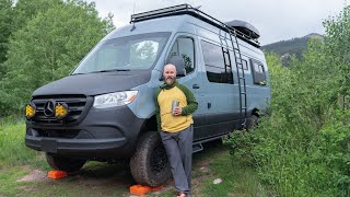 Interior Designer’s WELL-THOUGHT-OUT spacious MODERN ADVENTURE VAN w GENIUS WATER-SAVING SHOWER