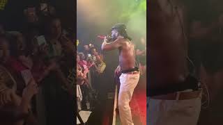 Burna Boy performing "Giza" featuring Seyi Vibez at his "I Told Them" album listening show in London