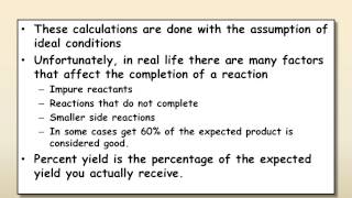 Applications of Stoichiometry